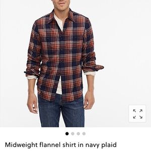 J. Crew Slim Fit mid-weight flannel plaid. New!